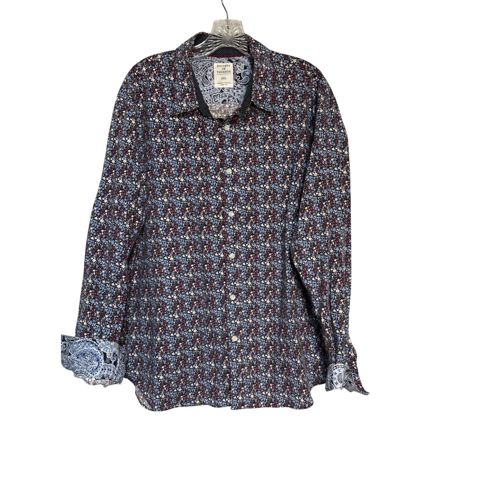Society of Threads XXL Slim Fit Floral Button Down Shirt Men's - Picture 2 of 9